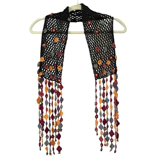 Rare Vintage Vivienne Tam Crochet Scarf - Picture 7 of 14